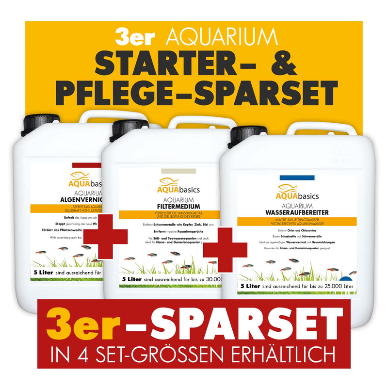 AQUAbasics Aquarium 3er Starter- & Pflege-Sparset