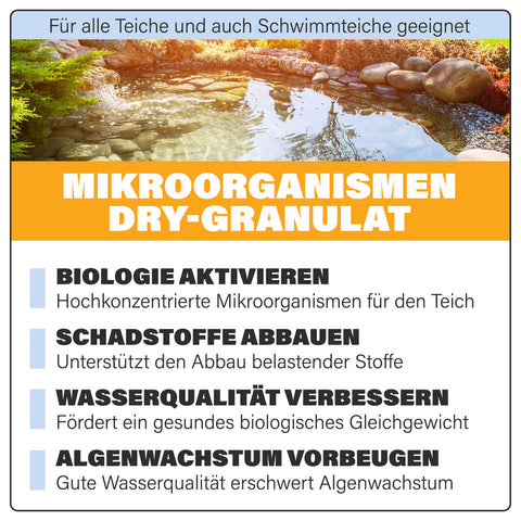 AQUAbasics Gartenteich Mikroorganismen DRY-Granulat