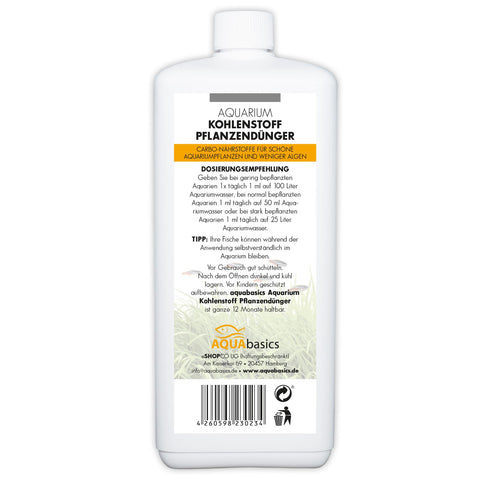 aquabasics Aquarium CO2 Kohlenstoff Pflanzendünger