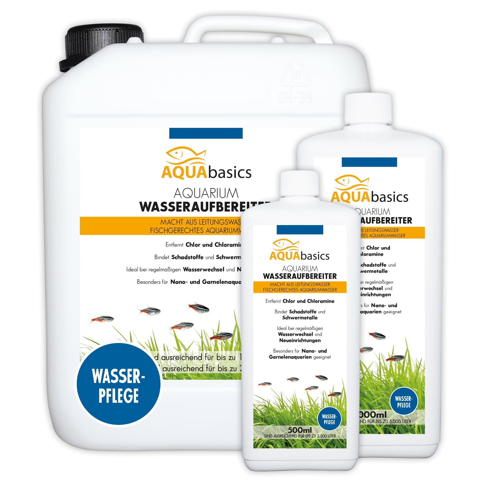 AQUALITY Aquarium Wasseraufbereiter 1 Liter – Mit Aloe Vera & Vitamin B | Entfernt Chlor & Schwermetalle